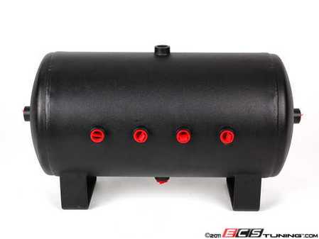 ES#1895405 - 10991 - 5 Gallon Steel Air Tank - Gloss Black - (NO LONGER AVAILABLE) - Universal 12.5"x20" tank with eight 1/2" ports - Air Lift - 