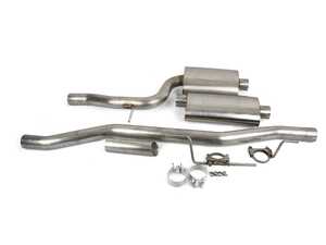 ES#3175516 - 252560T - Cat-Back Exhaust System  - 2.5" T-304 Stainless Steel exhaust system with single tip Borla muffler - Techtonics Tuning - Audi