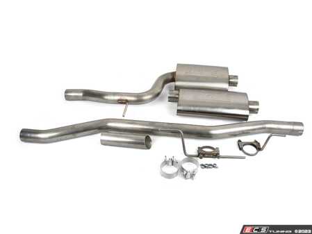 ES#3175516 - 252560T - Cat-Back Exhaust System  - 2.5" T-304 Stainless Steel exhaust system with single tip Borla muffler - Techtonics Tuning - Audi