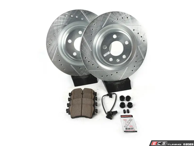 Power Stop K4098 Front & Rear Brake Kit With Drilled/Slotted Brake Rotors And Z23 Evolution Ceramic Brake Pads - View #12
