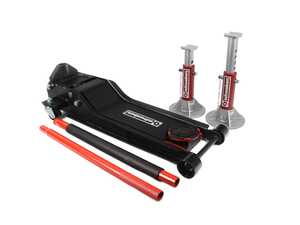ES#4758110 - 029121SCH01KT - Schwaben Long Low-Profile High-Lift Floor Jack With Aluminum 3-Ton Jack Stands - Raise it fast and support it well. A perfect kit to properly ensure safety when working under your vehicle. - Enthusiast Bundles - Audi BMW Volkswagen Mercedes Benz MINI Porsche