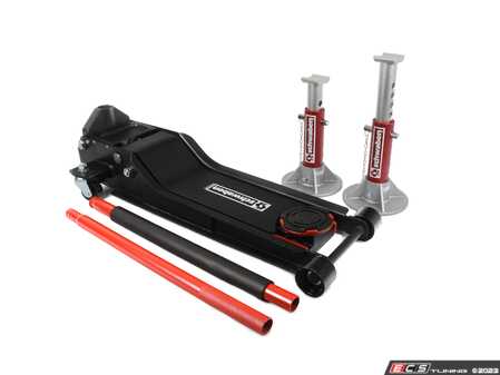 ES#4758110 - 029121SCH01KT - Schwaben Long Low-Profile High-Lift Floor Jack With Aluminum 3-Ton Jack Stands - Raise it fast and support it well. A perfect kit to properly ensure safety when working under your vehicle. - Enthusiast Bundles - Audi BMW Volkswagen Mercedes Benz MINI Porsche