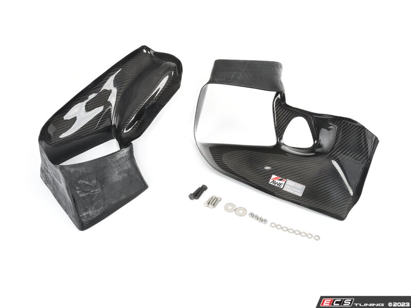 AWE Tuning Audi 2.7T Intercooler Carbon Fiber Shrouds - Shrouds Only Set of Two main image 1