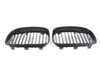 ES#4715749 - ATK-BM-0200-GB - Blackout Front Kidney Grille Set - Gloss Black - E82/E88 1-series & 1M - The perfect blackout grille option for your 1-Series! - AUTOTECKNIC - BMW