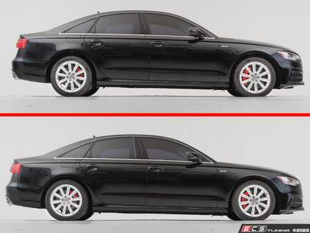 ES#4714529 - 051190LA01-A - C7 A6/A7 Lowering Spring Set - Dramatically improve looks and handling with and average lowering up to 1.4" front and rear. - ECS - Audi