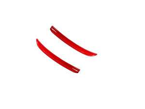 ES#4768276 - 51192339041RD - JCW Pro Style Rear Spoiler Extensions Gloss RED  - Pair - Attaches to the JCW rear wing / spoiler - ECS - MINI