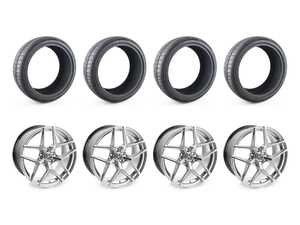 ES#4766552 - 013-5FTP - 19" Tekniform Style 013 Wheel & Tire Package - With FREE 265/30ZR19 Tires - 19x9.5 ET43 5x120 72.6CB - Hyper Silver - With Ironman iMOVE Gen 3 All Season Tires - Enthusiast Bundles - BMW