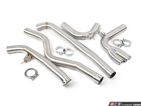 ES#4689920 - 048013la06KT - B46/B48 Full Race Cat-Back Exhaust - Maximize both the sound and performance potential of your B46/B48 engine with the seamless integration of the Turner Mid-pipe Upgrade and the ECS Muffler Delete. - Assembled By ECS - BMW