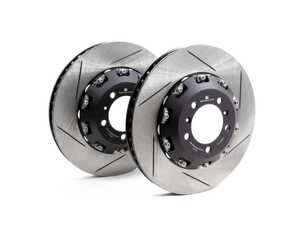 ES#4770249 - CS-112-FFS - Rennline GT4 Front Two-Piece Rotors Pair - (380X34MM) - Weight savings and rapid heat dissipation to provide a rotor superior to stock while preventing warping and extending component life! - Rennline - Porsche