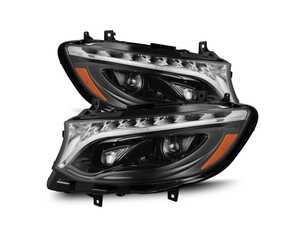 ES#4772363 - 880498 - Sprinter LUXX-Series LED Projector Headlight Set - Black Trim - Mercedes GLS inspired headlights for your Sprinter Van! Subtle but modern upgrade for your commercial van. Active Lighting & Sequential Turn Signals! - AlphaRex - Mercedes Benz