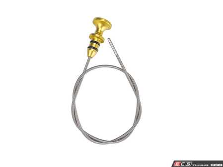 ES#4772425 - 11437509784 - MINI R52/R53 S/JCW Upgraded Metal Flex Dipstick - Yellow Anodized - Drilled holes on end of dipstick for an easy read out of oil level - Bremmen Parts - MINI