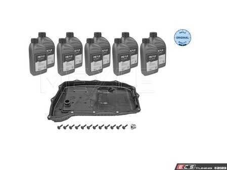 ES#4772502 - 1001350130/XK - 8-Speed Automatic Transmission Service Kit - 10 Liters - Includes a new filter & transmission pan gasket with securing hardware. Includes enough fluid to drain, flush, and fill. - Meyle - Audi