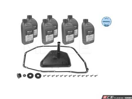 ES#4772638 - 1001350005 - Automatic Transmission Filter Kit - 7 Liters - Includes a new filter & transmission pan gasket with securing hardware. Includes enough fluid to drain and fill. - Meyle - Audi