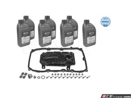 ES#4772747 - 1001350108 - 8-Speed Automatic Transmission Service Kit - 7 Liters - Includes a new filter & transmission pan gasket with securing hardware. Includes enough fluid to drain and fill. - Meyle - Audi Volkswagen Porsche