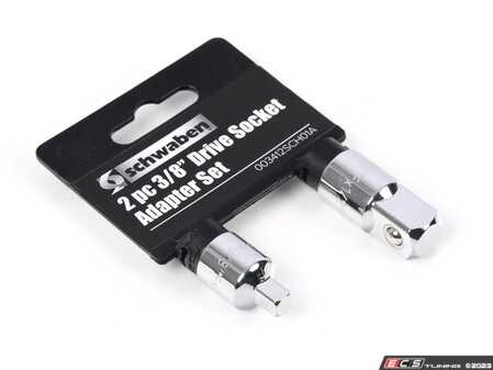 ES#4708448 - 003412SCH01A - 2 PC 3/8" Socket Adapter Set - Make your socket collection more versatile with this two piece adapter set for the most popular drives! - Schwaben - Audi BMW Volkswagen Mercedes Benz MINI Porsche