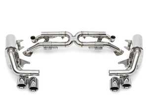 ES#4773007 - FS.POR.991.VES.P - Fabspeed Porsche 991 Carrera Valvetronic Exhaust System - Polished Stainless Steel - Featuring Valvetronic Center Muffler Bypass X-Pipe, and Maxflo Performance Side Mufflers w/ Deluxe Quad-Style Tips - Fabspeed - Porsche