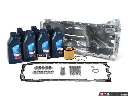 ES#4755720 - 11137570400KT - Engine Oil Pan Replacement Kit - One-and-done package for replacing your damaged oil pan. Oil change kit, gaskets, hardware, brand new oil pan. - Assembled By ECS - BMW