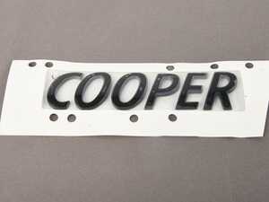 ES#4375072 - 51145A08001 - MINI Genuine "Cooper" Emblem Rear Trunk - Piano Black - Upgrade that missing or damaged lettering - Genuine MINI - MINI