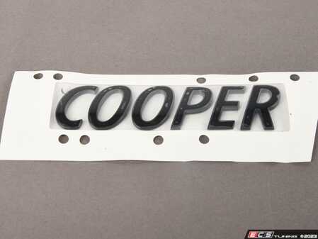 ES#4375072 - 51145A08001 - MINI Genuine "Cooper" Emblem Rear Trunk - Piano Black - Upgrade that missing or damaged lettering - Genuine MINI - MINI