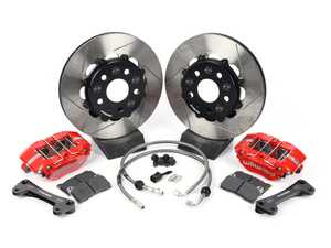 ES#4508790 - RS3-BRAKE-2-RED- - VTT TTRS Ultimate Front Drag Brake Kit - HD Version SRP Slotted, Red 4 Piston Wilwood Calipers - Vargas Turbo Technologies - Audi