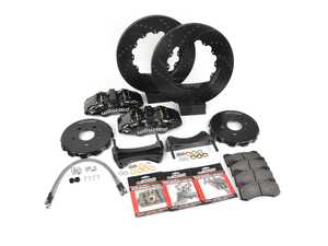 ES#3701661 - 140-14588-D - AERO6 Front Big Brake Kit - 15.00" - Featuring black Aero6 six piston caliper and 15.00" drilled & slotted rotors - Delivers the ultimate combination for braking power and style! - Wilwood - Audi