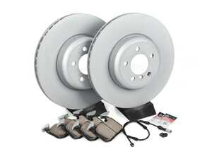 ES#4772942 - 34116878882KT2 - Front Brake Service Kit - 370x30mm - Featuring Zimmermann rotors and Akebono Euro Ceramic pads. - Assembled By ECS - BMW