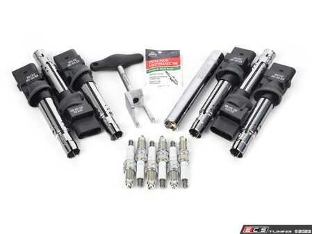 ES#4350129 - 022905715KT - Ignition Service Kit - With Service Tools  - Includes six NGK spark plugs and six Bremi coil packs and necessary tools - Assembled By ECS - Audi Volkswagen