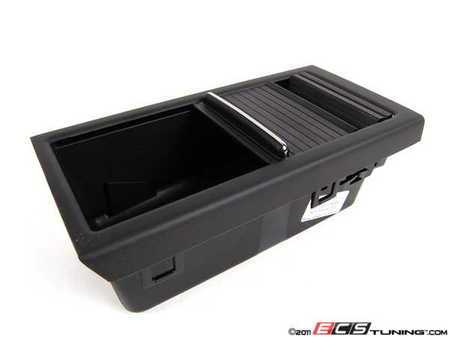 ES#83097 - 51167043093 - E46 Roller Top Storage Tray - Schwarz - (NO LONGER AVAILABLE) - For use with center console coin storage - Genuine BMW - 
