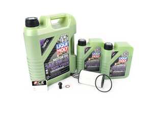 ES#4642877 - 276180000KT2 - M276 Liqui Moly Molygen Oil Service Kit (5w-40) - With ECS Magnetic Drain Plug - Includes Hengst filter and Liqui Moly Molygen New Generation 229.5 Spec oil - Assembled By ECS - Mercedes Benz
