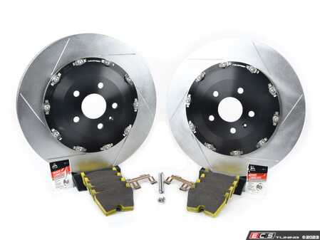 ES#4475407 - 9943LRKT - Performance Front Brake Service Kit (370x34) - Featuring Neuspeed Full-Floating brake rotors, PAGID Racing pads and all necessary hardware to upgrade your braking performance! - Assembled By ECS - Audi