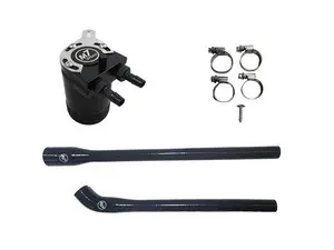 M7 Black Billet Aluminum Oil Catch Can Kit - N14 Engine 56-310313-01 - Black Hose