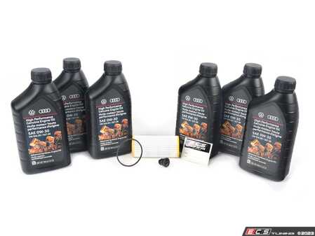 ES#4339879 - 06L115562BKT - Genuine Oil Service Kit (0w-30) - Includes 0w-30 Genuine oil, filter and drain plug - Genuine Volkswagen Audi - Volkswagen