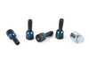 ES#3669096 - 00004460283 - Extended-Length Locking Wheel Bolt Set - Black - Thatcham style - 52mm shaft (37mm length under seat) - Genuine Porsche - Porsche