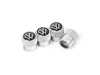 ES#4316933 - 000071215J - Valve Stem Cap Set - plastic - "VW" in black/silver, Set of four - Genuine Volkswagen Audi - Volkswagen