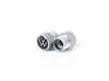 ES#4316933 - 000071215J - Valve Stem Cap Set - plastic - "VW" in black/silver, Set of four - Genuine Volkswagen Audi - Volkswagen