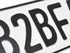 ES#4733703 - B2BFABEPWB - B2BFAB European License Plate - White/Black - The perfect addition to the front or rear of any car to add a euro touch. - B2BFAB - Audi Volkswagen