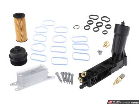 ES#4784856 - CY1416404 - Oil Filter Housing - Includes Oil Filter, Temp Sensors, Bypass Valve, Spring, O-rings, and Intake Manifold Gaskets - URO - Volkswagen