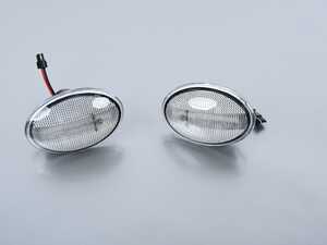 ES#4004088 - V-173309LG - Clear Lens Amber Flash LED Turn Signal Set - Dynamic Flash - Fits both left or right side and has a clear color lens with amber flashing LEDs - Vinstar - MINI