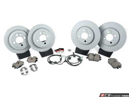 ES#4351894 - 34116774985KT8 - Front & Rear Brake Service Kit  - Featuring ECS V5 rotors and ECS DD23 ceramic pads. - Assembled By ECS - MINI