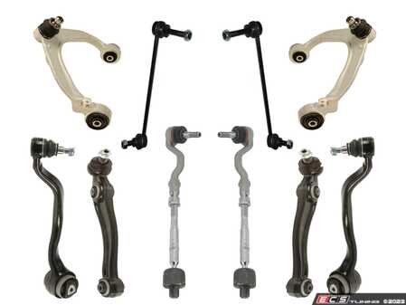 ES#4809719 - 3100-1000 - 10-Piece Steering & Suspension Refresh Kit - Front - Includes tie rods, control arms, tension struts, and sway bar end links. - Hamburg Tech - BMW