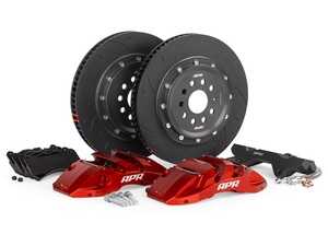 ES#4809755 - BRK00070 - Front 6-Piston Big Brake Kit - Red - Features an upgraded 370x34mm rotor with 6-piston Calipers to deliver unrivaled stopping power! - APR - Audi Volkswagen
