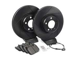 ES#3553009 - 010761ECSKT1 - Performance Front Brake Service Kit - 340x30mm - Featuring ECS V5 Slotted rotors and Hawk HPS 5.0 pads - Assembled By ECS - BMW