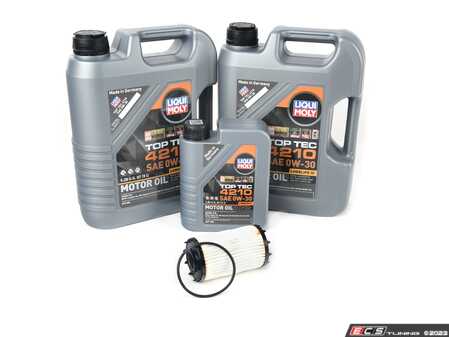 ES#4680251 - 22158KT - Oil Service Kit 0w-30 - Includes Top Tech 4210 0w-30 504/507 Synthetic Engine Oil and filter. - Assembled By ECS - Audi