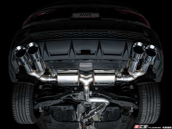 AWE 22-24 Audi 8Y S3 Touring Edition Exhaust - Chrome Silver Tips