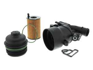 ES#4039396 - 059115389P - Oil Filter Housing & Thermostat - Includes Oil filter, filter cap, and coolant thermostat - Vaico - Audi Volkswagen Porsche