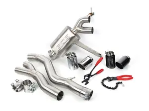 E82/E88 N54 Performance Axle-Back Exhaust & Gloss Black Rear Diffuser