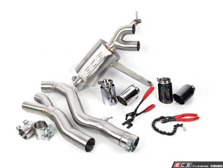 ES#4785786 - 019910LA - E82/E88 N54 Performance Axle-Back Exhaust - Lightweight axle-back featuring an exotic exhaust note. Designed for minimal drone at driving speed and maximum volume when desired. - ECS - BMW