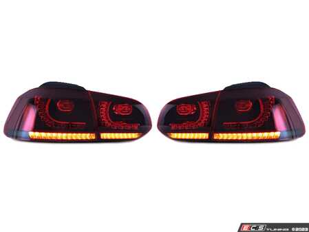 ES#4810454 - 5K0941055-LED-RS - MK6 European LED Dynamic Tail Light Set - Dark Red/Smoked - A complete set of Full-LED tail lights with sequential turn signals - ZiZa - Volkswagen