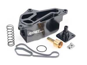 ES#4809843 - 008731la01KT - N54/N55 Billet Oil Cooler Housing - Reduce oil temperatures with the upgraded billet housing and low-temp thermostat! Allows you to add an oil cooler to your vehicle that didn't have the factory option. - Turner Motorsport - BMW