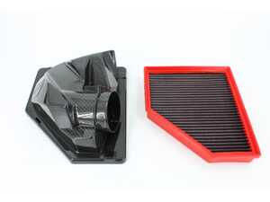 ES#4810800 - VTT-G2X-CF-LID-1 - Carbon Fiber Airbox Lid & Filter Kit - Includes full 8-layer carbon fiber airbox lid and lifetime performance filter. - Vargas Turbo Technologies - BMW